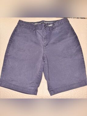 Eddie Bauer Legend Wash Gap Free Waist Stretch Curvy Shorts Blue Size 14